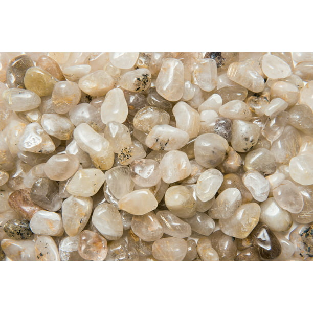 1" to 1.5" Avg. Medium Grade 2 3 lbs Crystal Quartz Tumbled Stones 